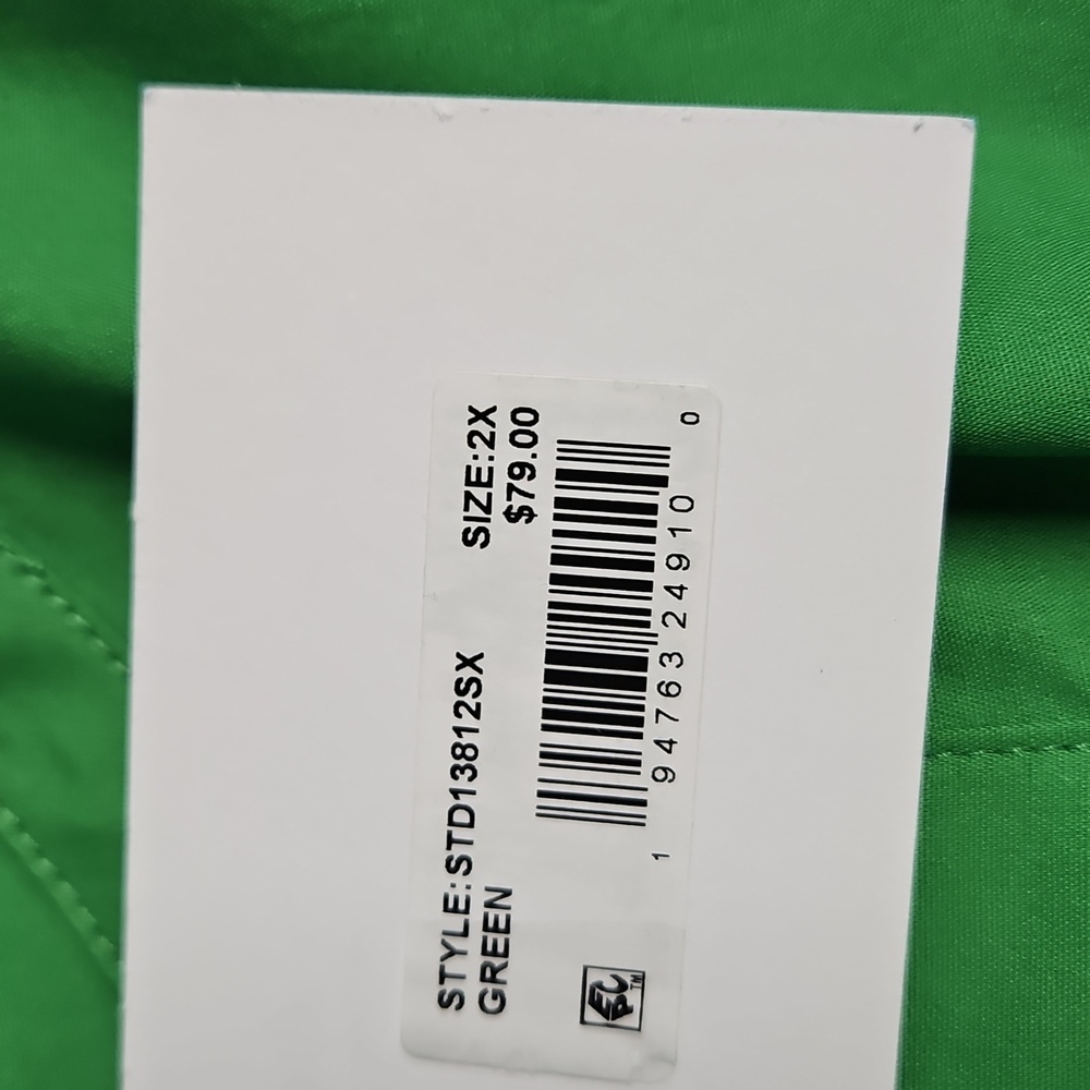 Sugarlips Curve Velma Balloon Sleeve Ruffle Shift Dress: Green: Size- 2X - Picture 11 of 14
